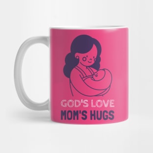 God's Love Mom's Hugs Christian Mothers Mug